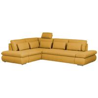 Sarokgarnitúra Alice - mustársárga, Modern, textil (224/86/300cm)