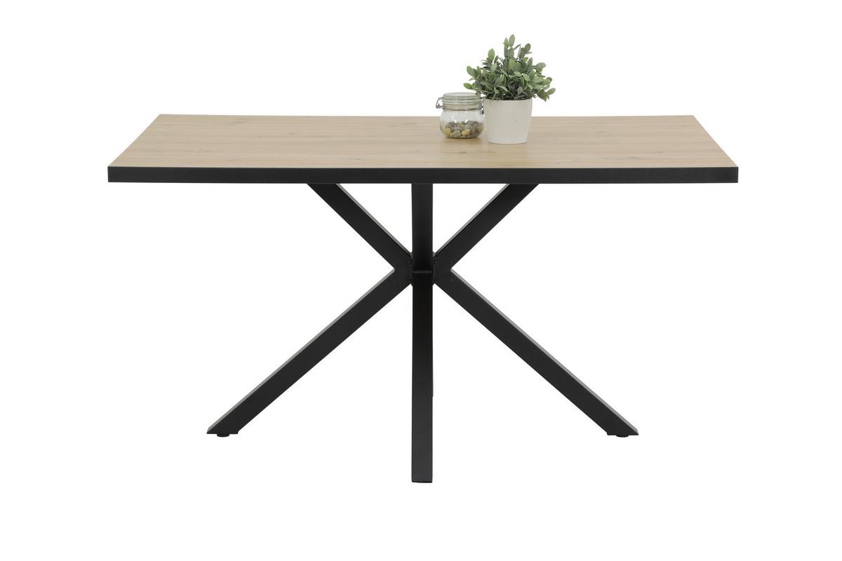 Tischgruppe Inn G - Anthrazit/Eiche Artisan, MODERN, Holzwerkstoff/Textil (140/76/90cm) - MID.YOU