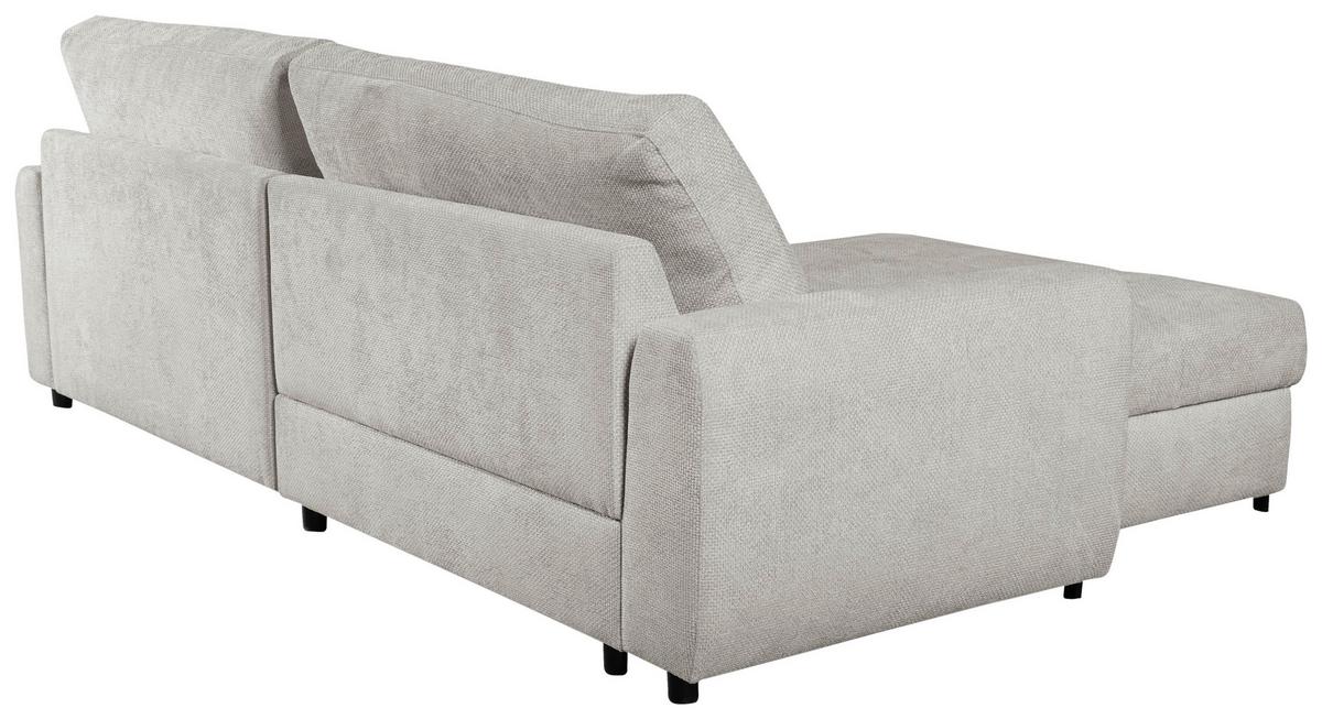 Ecksofa Naomi Beige/Schwarz, 162 cm - Beige/Schwarz, Design, Textil (162/265cm) - MID.YOU