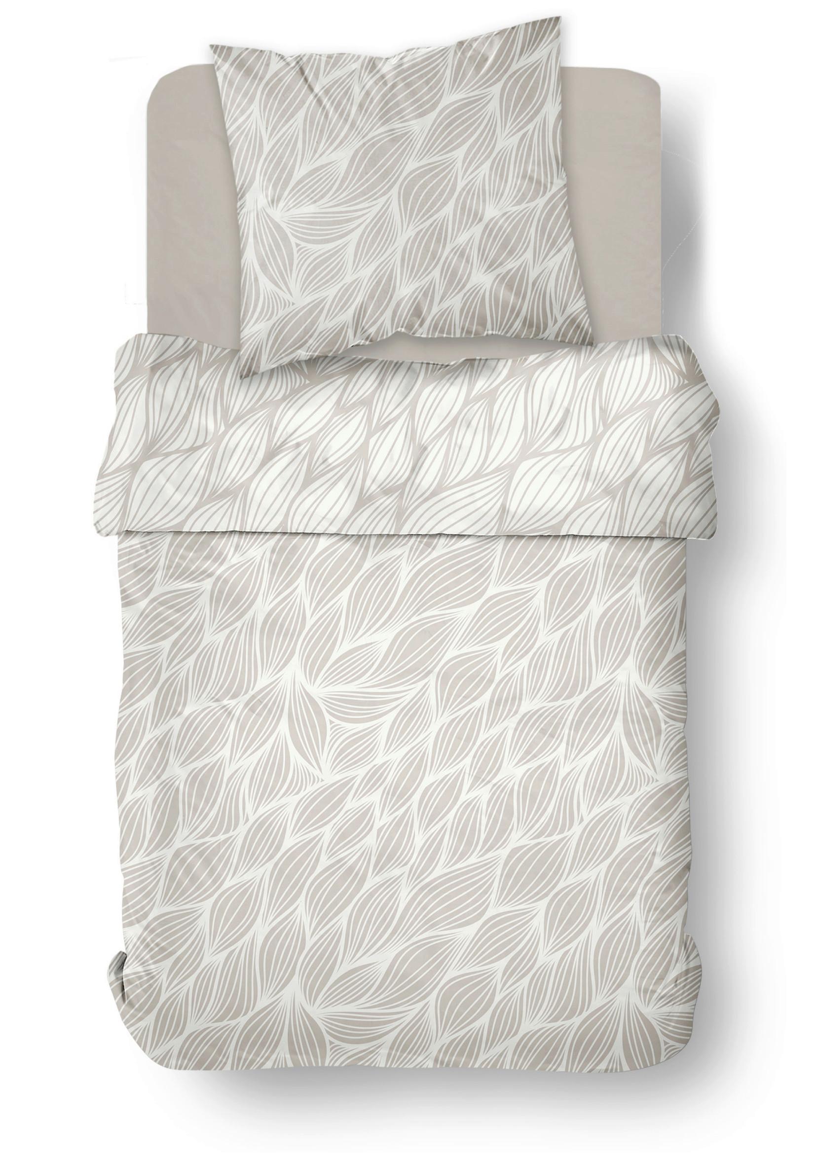 POSTEĽNÁ BIELIZEŇ ANDREA - sivobéžová, textil (140/200cm)