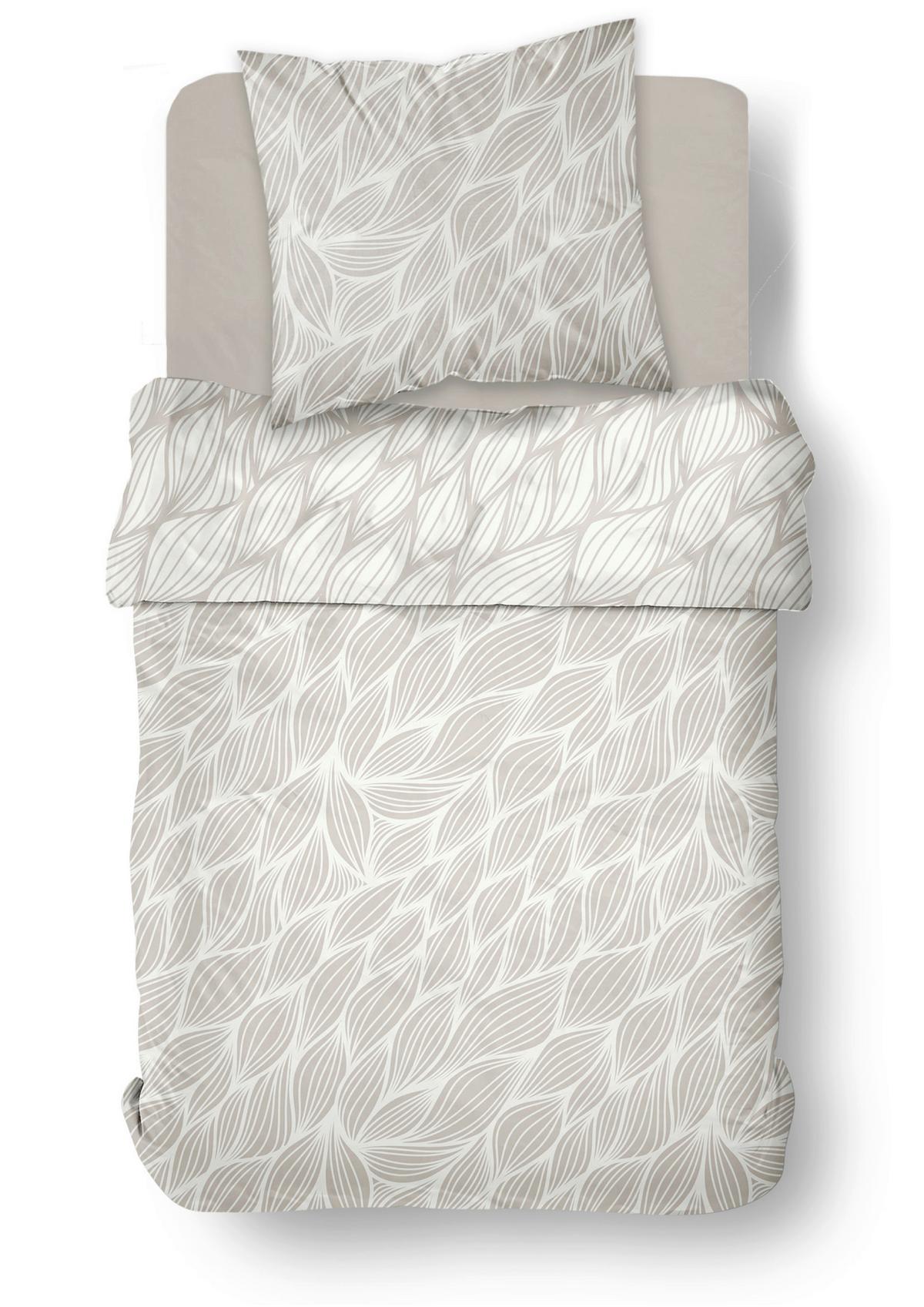 POSTEĽNÁ BIELIZEŇ ANDREA - sivobéžová, textil (140/200cm)