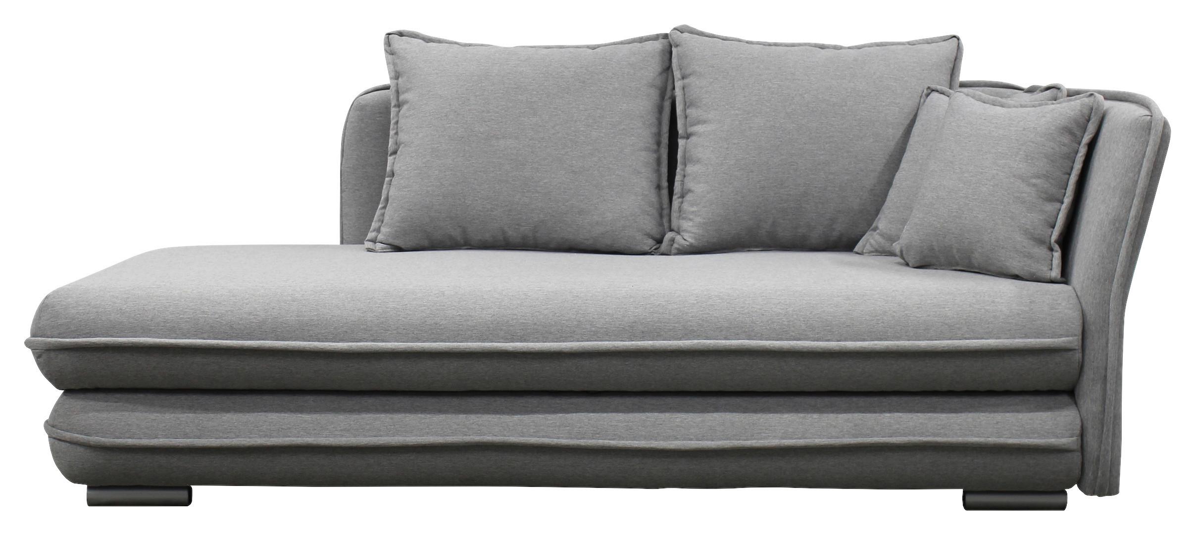 Relaxliege Latte L: 224 Cm Grau Mit Bettkasten - Silberfarben/Grau, Design, Textil (224/84/99/107cm) - MID.YOU
