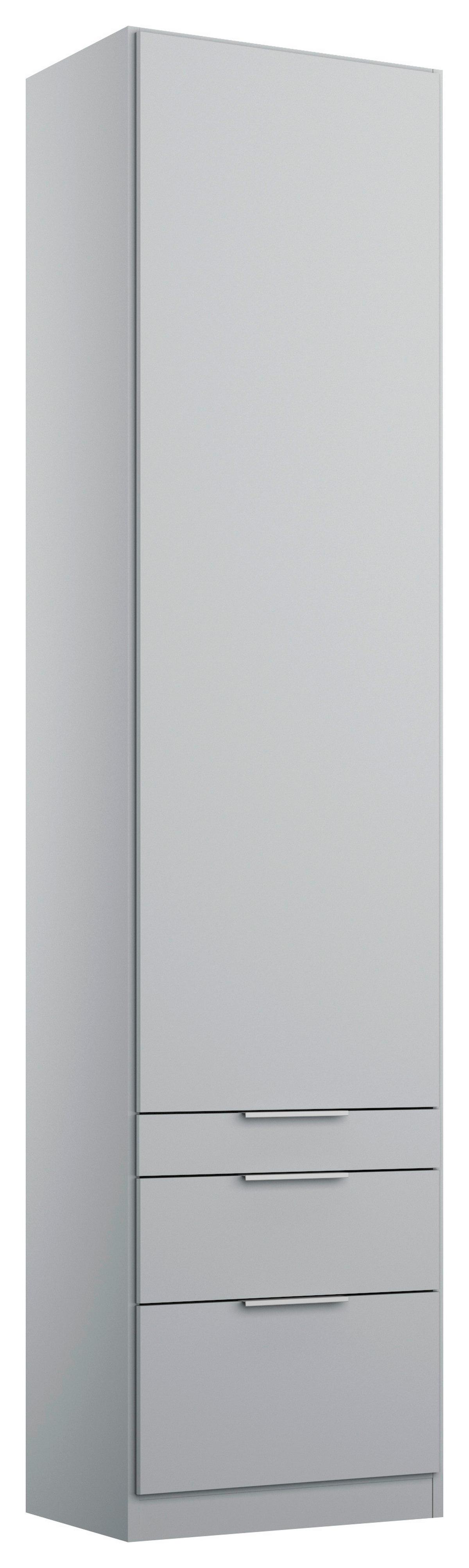 ŠATNÍ SKŘÍŇ S OTOČNÝMI DVEŘMI ALABAMA - světle šedá/barvy hliníku, Moderní, kompozitní dřevo (47/229/54cm)