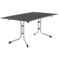 Gartentisch Holzwerkstoff /metall L 165 Cm - Anthrazit/Graphitfarben, MODERN, Holzwerkstoff/Metall (165/90/73cm) - Sieger