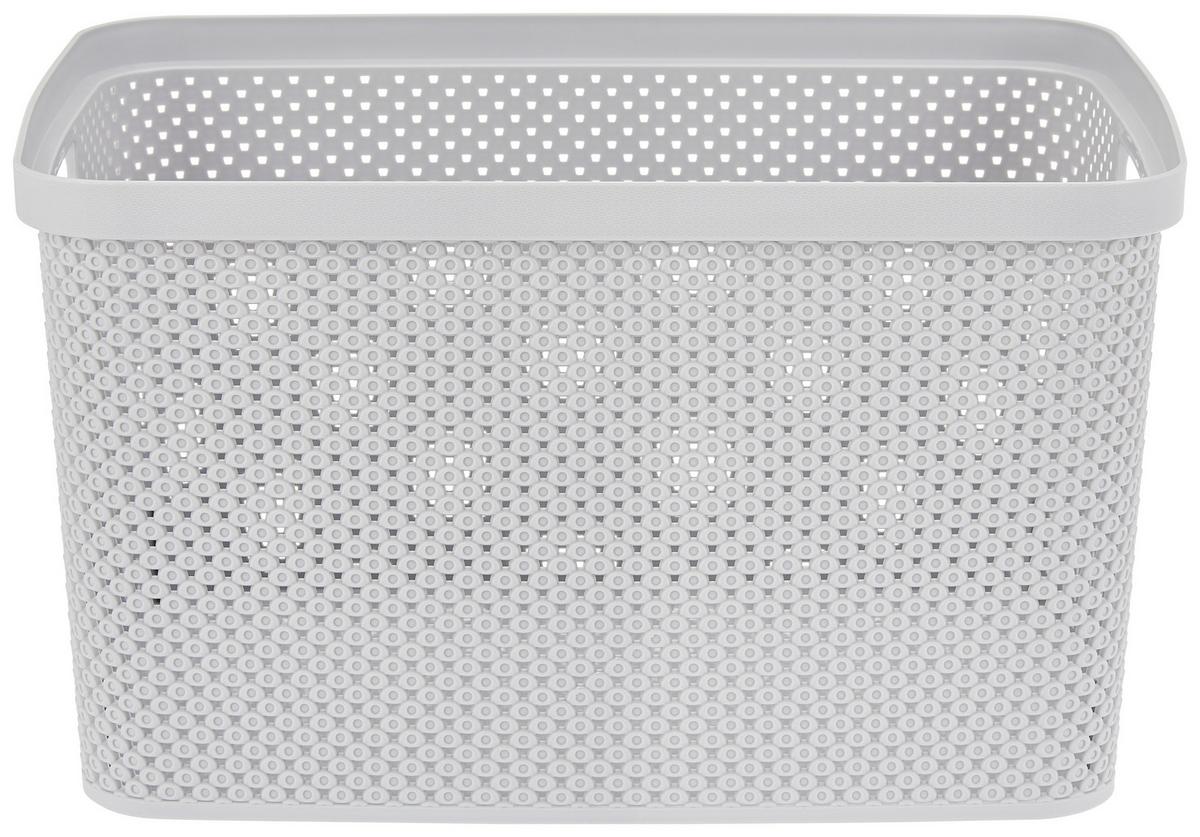Tárolókosár Diamond - szürke, Basics, műanyag (38,5/28,5/22cm) - Luca Bessoni