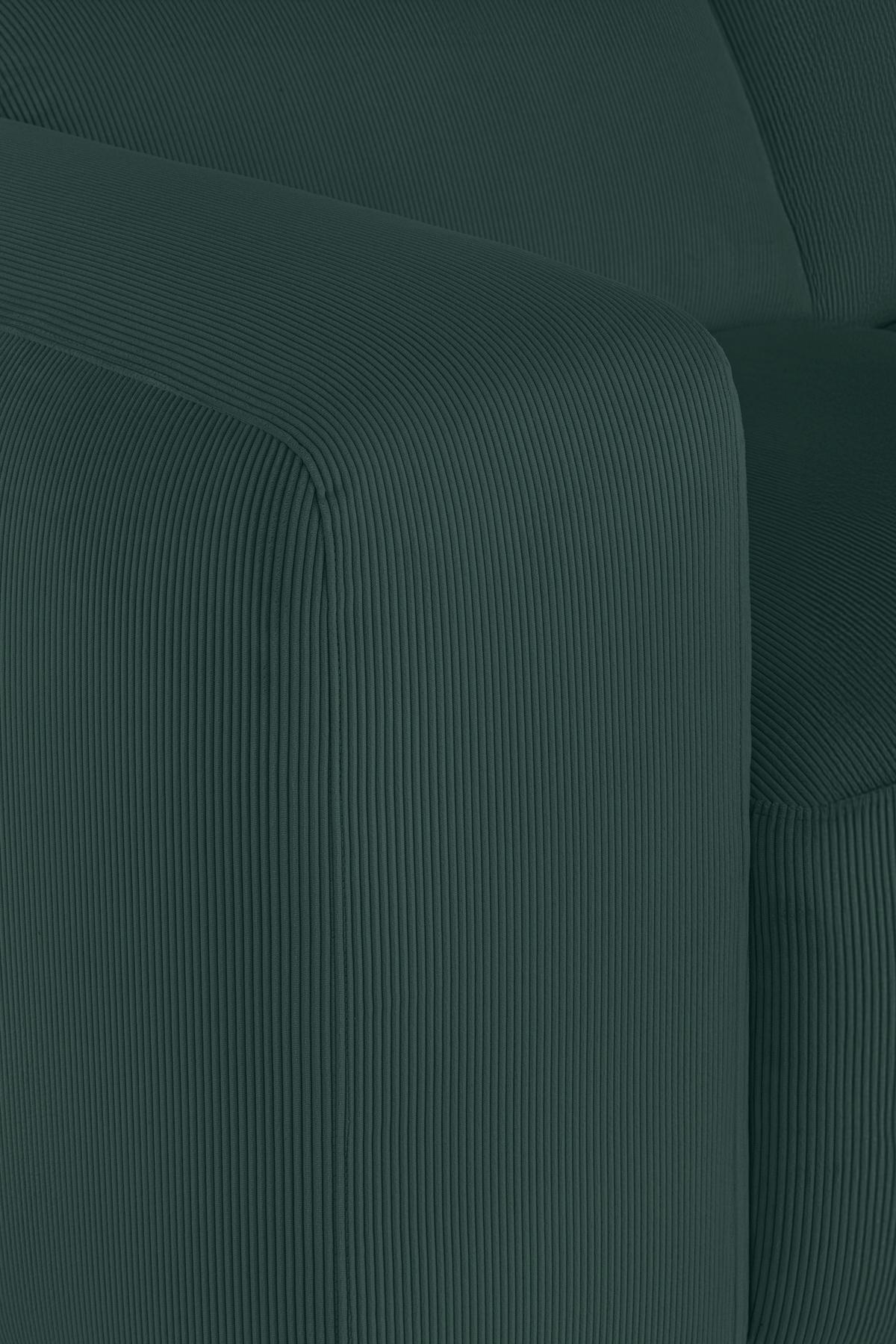 Ecksofa Hannah Grün 304x200 cm - Schwarz/Grün, Design, Textil (304/200cm) - MID.YOU