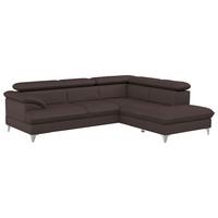 Sedací souprava DAVID, hnědá - barvy chromu/hnědá, Lifestyle, kov/textil (256/208cm)