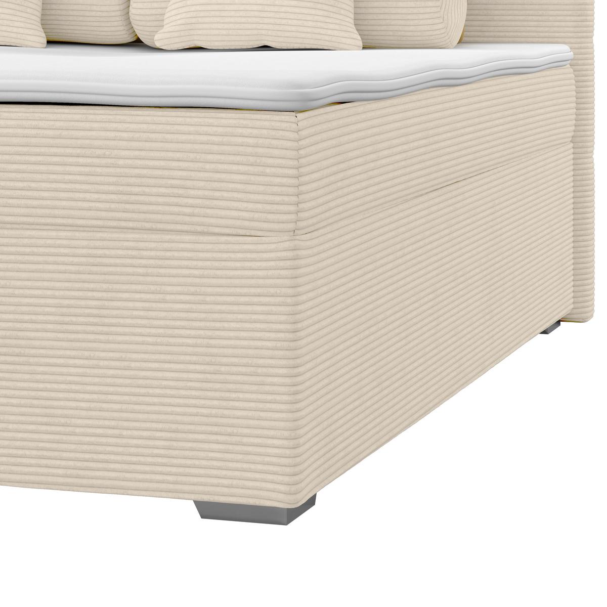 Kárpitozott Ágy Adria 140/200cm - Pezsgő, Konventionell, textil/fa (140/200cm)