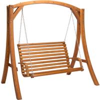 Hollywoodschaukel Medina 2-Sitzer - Lärchefarben, MODERN, Holz/Metall (193/195/128cm) - Ondega