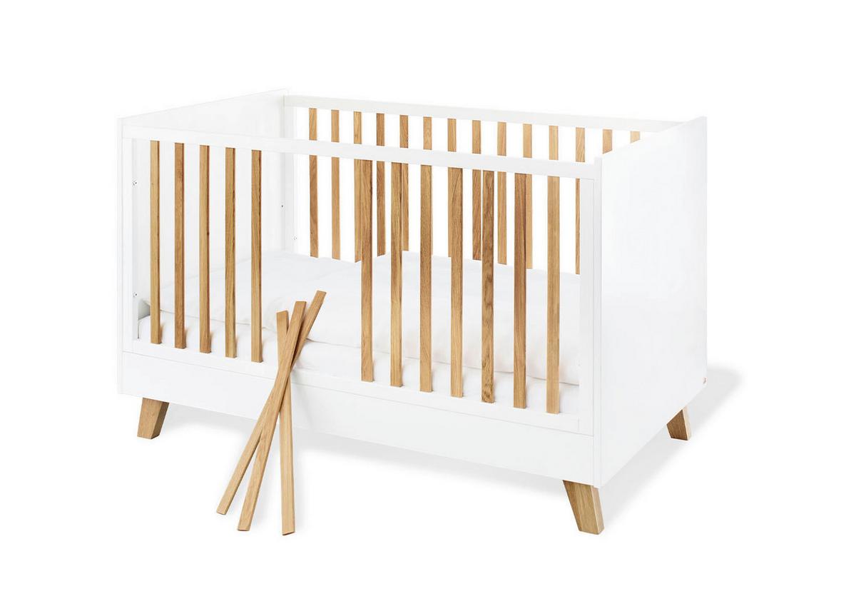 Babyzimmer 093420b Pan - Eichefarben/Weiß, Design, Holzwerkstoff - Pinolino