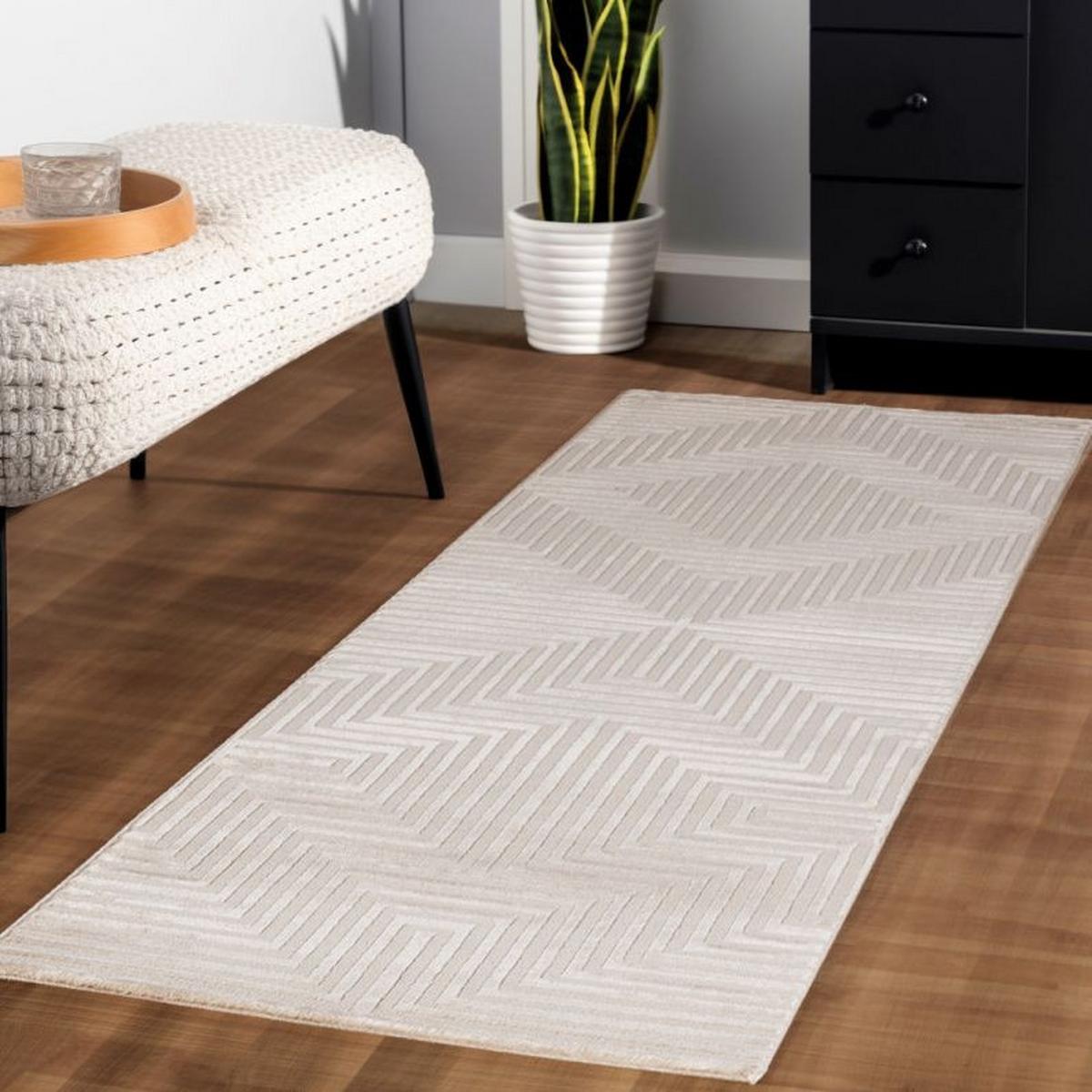 Dizajnový koberec Sahara nízky vlas, 160x230cm - béžový - béžová, Design, textil (160/230cm)