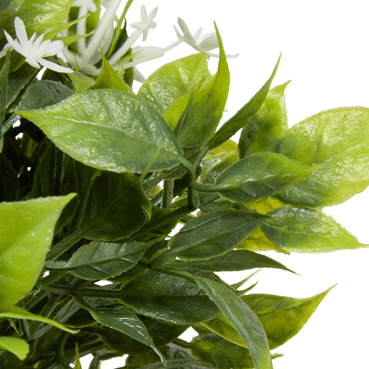 Kunstpflanze Weiß/Grün H: 23 cm Im Topf, Cassandra - Schwarz/Weiß, Basics, Kunststoff (15/23cm) - Luca Bessoni