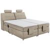 Boxspringbett mit Topper Elektrisch 180x200 Palermo - Sandfarben/Silberfarben, MODERN, Holzwerkstoff/Textil (180/200cm) - MID.YOU