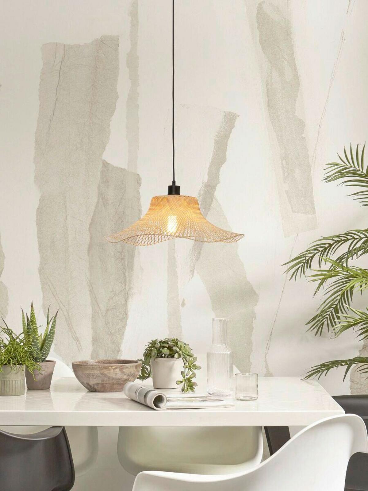 Hängeleuchte Ibiza/h50/n - Naturfarben, Trend (50/50/15cm) - Good & Mojo