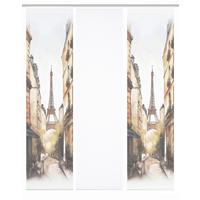 Flächenvorhang Francq 3er Set - Naturfarben/Weiß, LIFESTYLE, Textil (60/245cm)