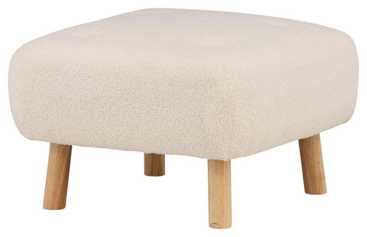 Hocker Salina - Weiß, Design, Holz/Kunststoff (60/28/60cm) - Livetastic