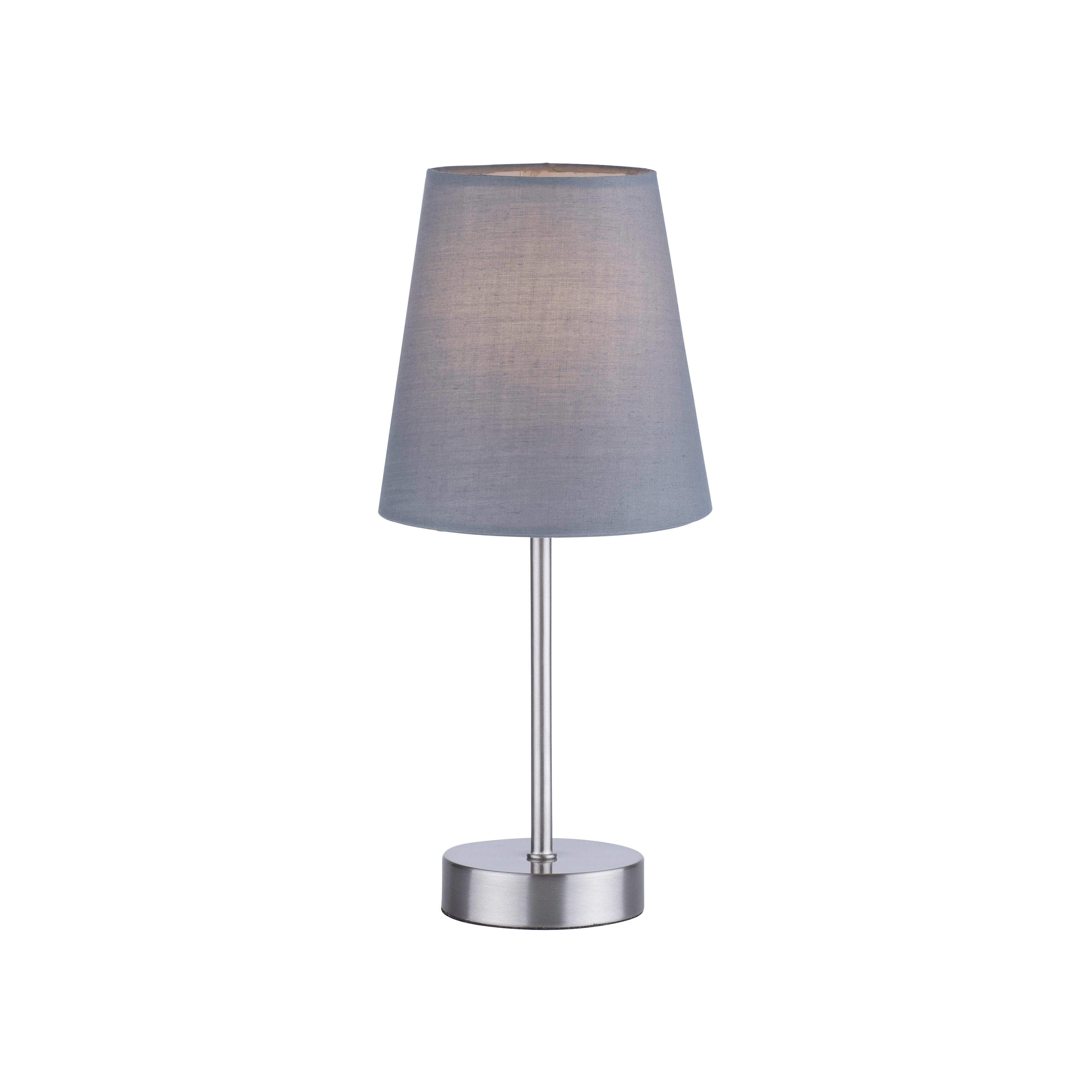 Stolní svítidlo Heinrich, E14, max. 40 Watt - šedá, Moderní, kov/plast (14/14/32,5cm)
