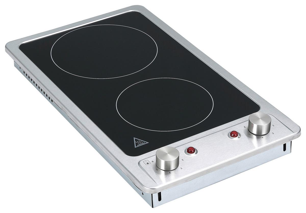 Glaskeramikkochfeld Respekta Vinzenz - Edelstahlfarben, Trend, Glas/Metall (30/5/51cm) - Respekta