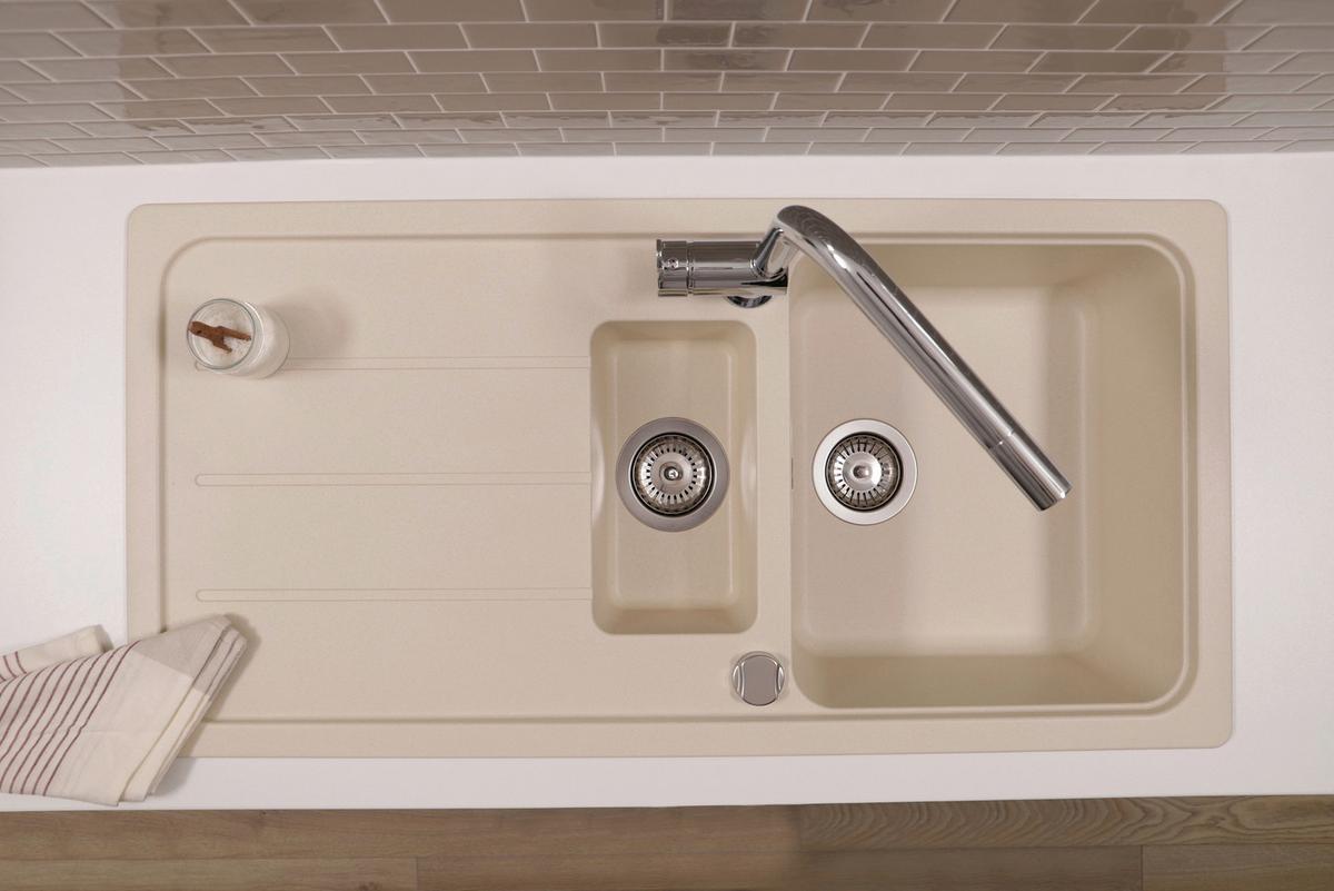 Spüle Austin Creme B: 100 cm - Creme, Design, Stein (100/20/50cm) - Respekta