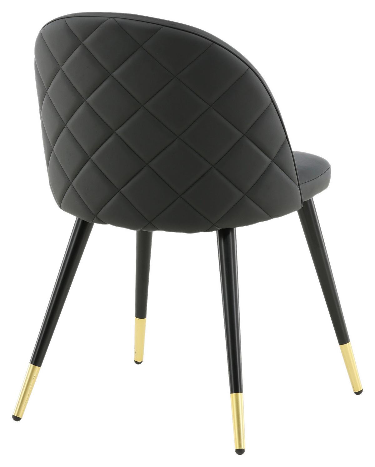 Stuhl-set Velvet - Schwarz, Design, Textil/Metall (50/77/48cm) - Livetastic