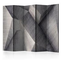 PARAVENT Grau Hellgrau B: 225 cm - Hellgrau/Grau, Basics, Holz/Textil (225/172/3cm) - artgeist