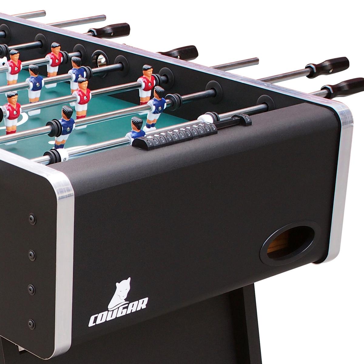 Tischfußball Arena Holz Schwarz + 4 Bälle, Torzähler - Schwarz, Basics, Holz (75/88/141cm) - Ambia Garden