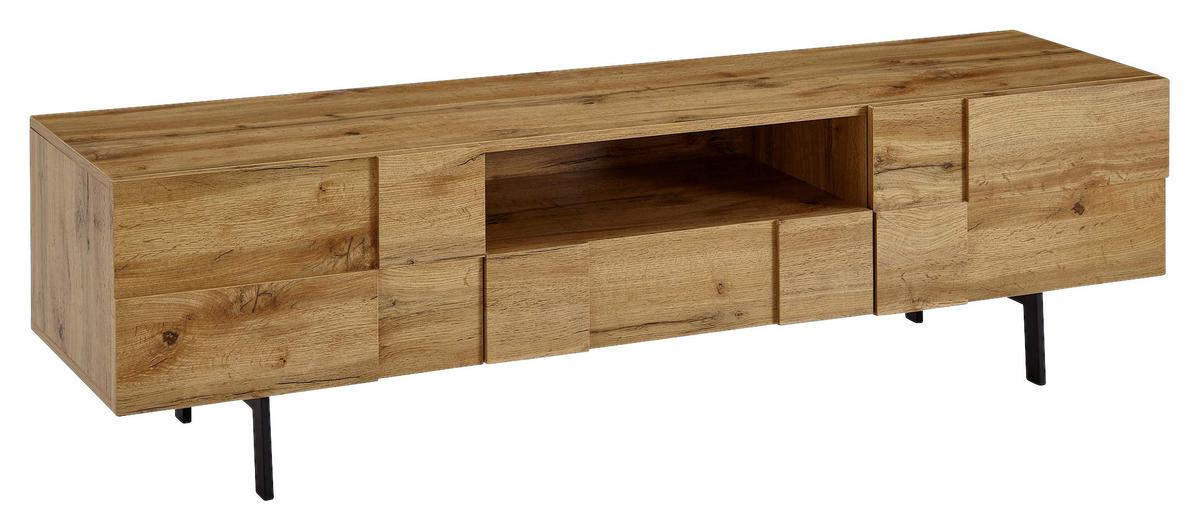 Lowboard Wohnling B: 160 Cm Braun - Schwarz/Braun, MODERN, Holzwerkstoff (160/46/43cm) - MID.YOU