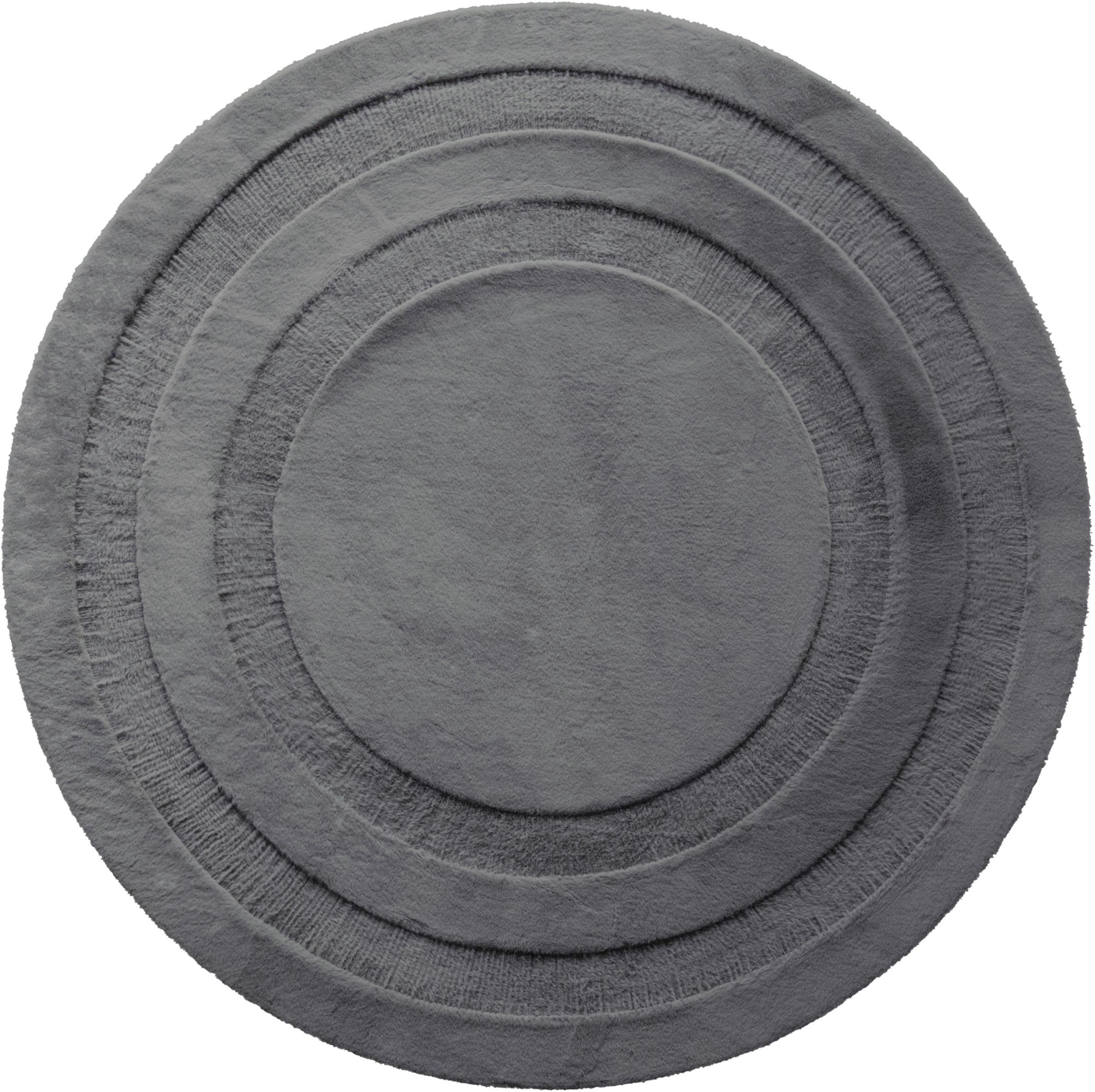 Fellteppich Oscar - Dunkelgrau/Grau, MODERN, Textil (160cm) - Luca Bessoni