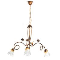 Kronleuchter 4984/3 - Bronzefarben, KONVENTIONELL, Glas/Metall (73/88cm)