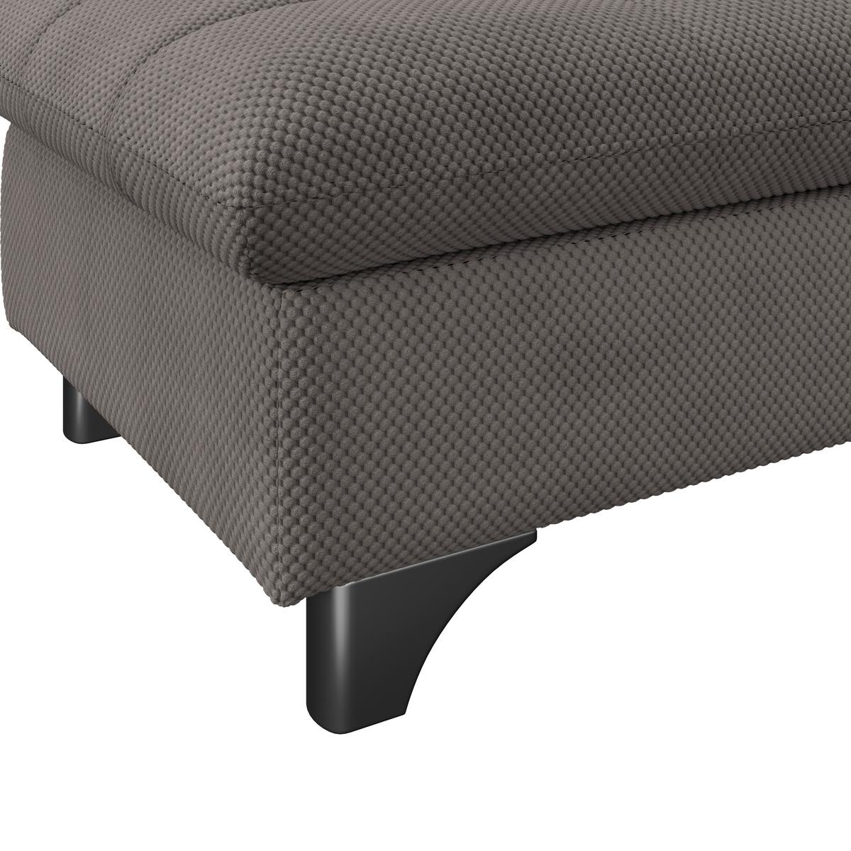 Hocker Gemini Braun, B: 108cm - Chromfarben/Braun, KONVENTIONELL, Textil (108/46/108cm)