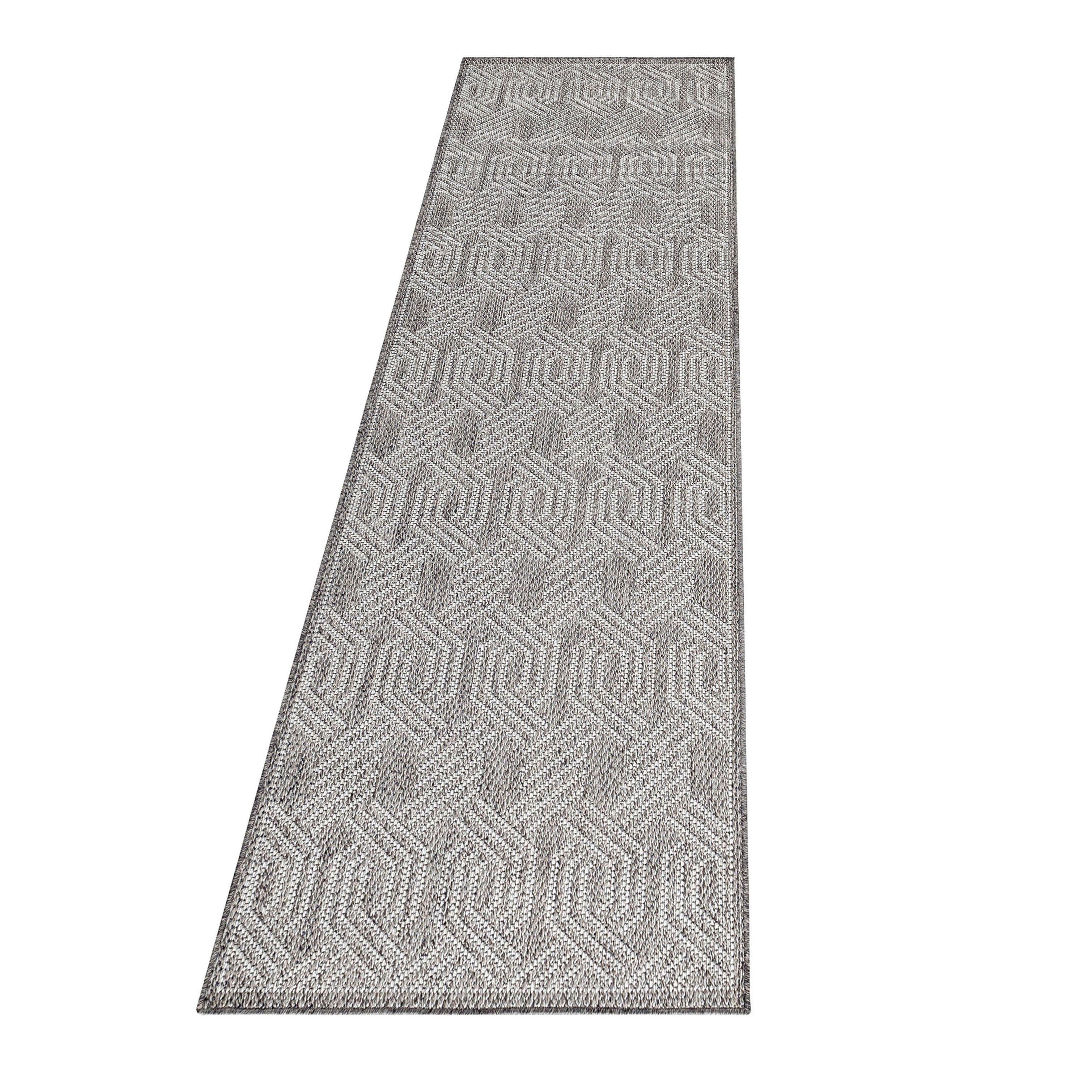 Läufer Aruba - Grau, Design, Textil (80/250cm)