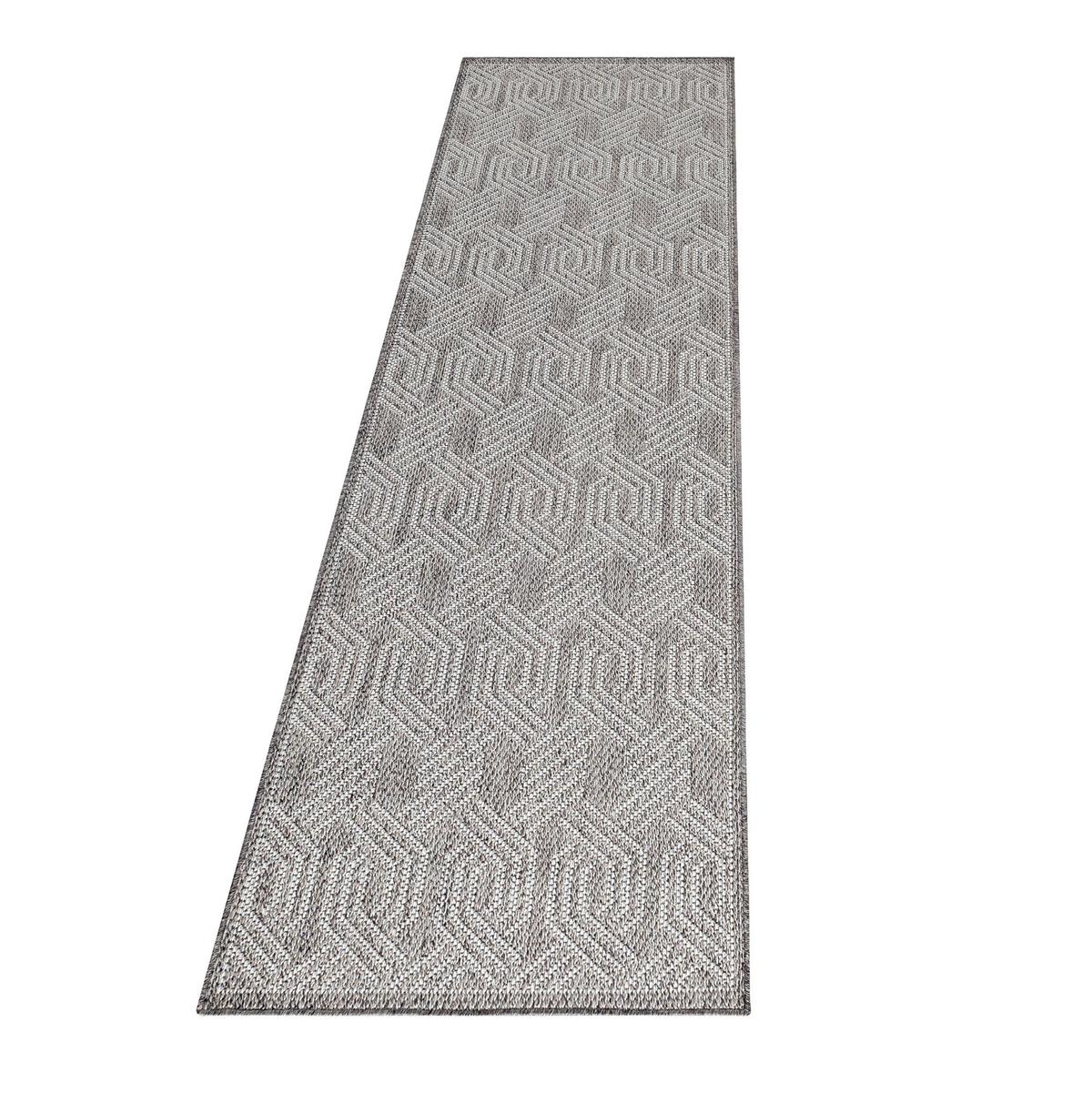 Läufer Aruba - Grau, Design, Textil (80/250cm)