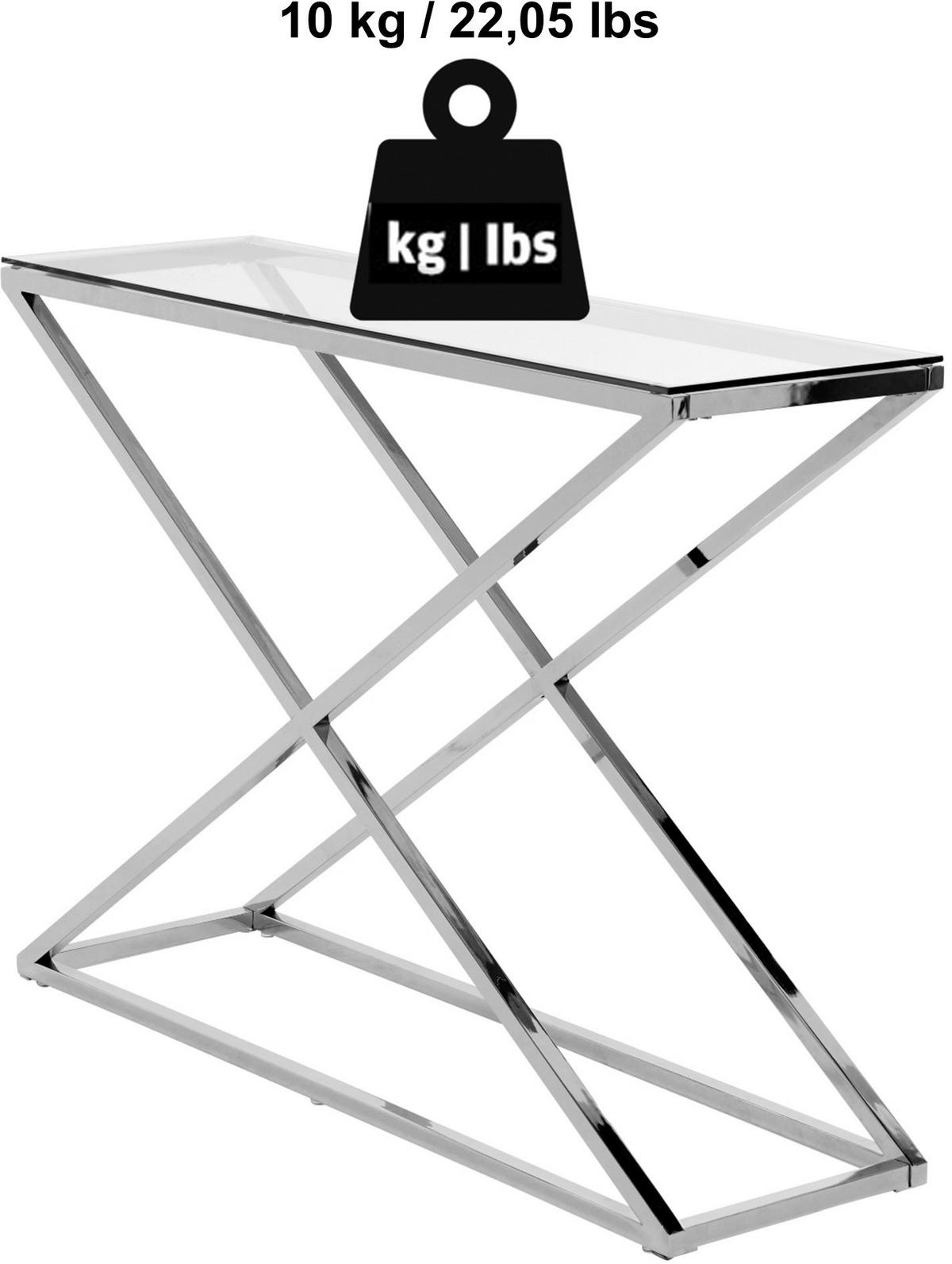 Konsolentisch Xtra Console Goldfarben/schwarz B: 30 Cm - Goldfarben/Schwarz, MODERN, Glas/Metall (100/30/74cm) - Livetastic