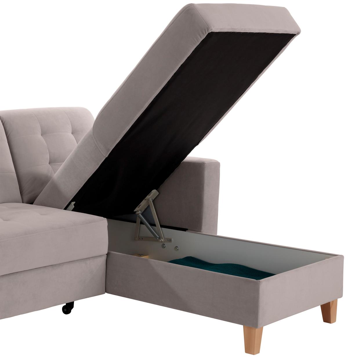 ROHOVÁ SEDAČKA BERGEN - přírodní barvy/béžová, Design, dřevo/textil (231/160cm) - Luca Bessoni