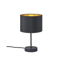 Tischlampe Mattschwarz/ Goldfarben mit Kippschalter - Goldfarben/Schwarz, Basics, Textil/Metall (20/33cm) - Trio Leuchten