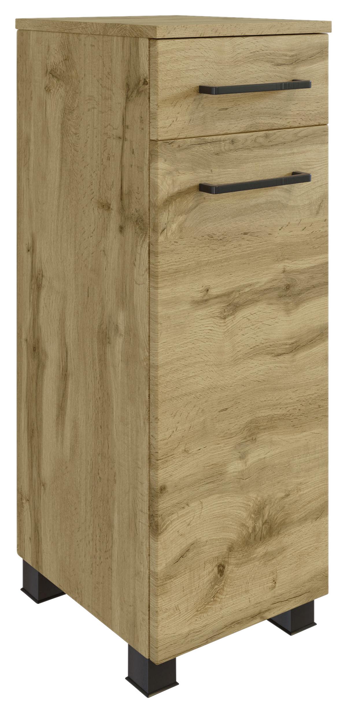 Badmöbel-Set Manchester B: 90 cm Eiche Wotan Dekor - Eichefarben, MODERN, Holzwerkstoff (90cm) - Held