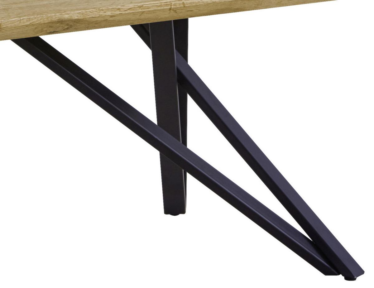 Dohányzóasztal Turin - fekete/tölgyfa, Modern, faalapú anyag/fém (110cm) - Mömax