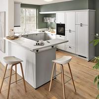 Einbauküchen Pn 435 Frei Planbar Landhausstil - Weiß Hochglanz/Eichefarben, Holzwerkstoff - Pino