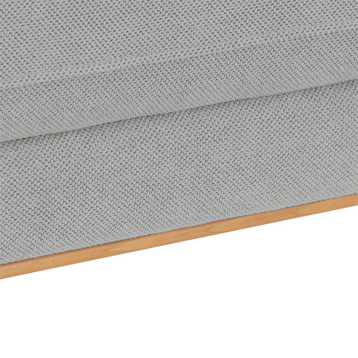 Ecksofa Bergamo - Hellgrau/Schwarz, MODERN, Textil (238/162cm) - Ondega