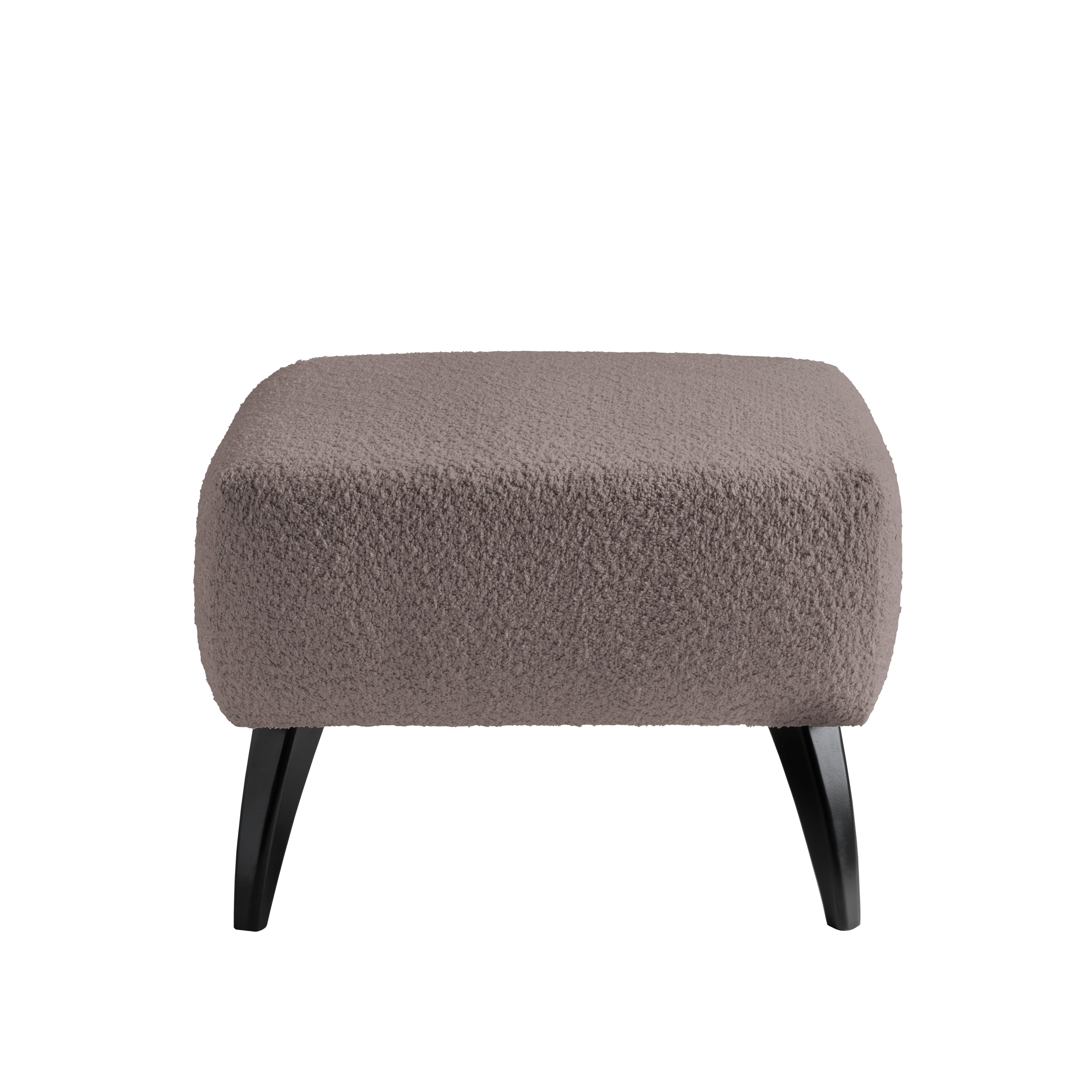 Hocker Colori Taupe H: 44 cm - Taupe/Schwarz, MODERN, Textil (66/44/66cm) - MID.YOU