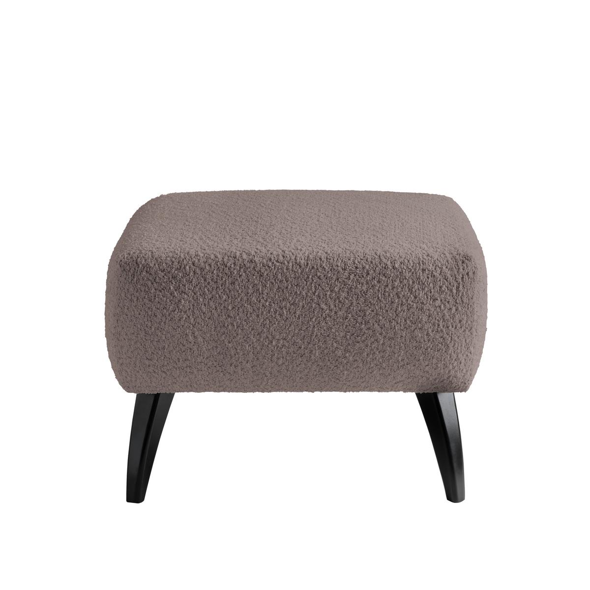 Hocker Colori Taupe H: 44 cm - Taupe/Schwarz, MODERN, Textil (66/44/66cm) - MID.YOU