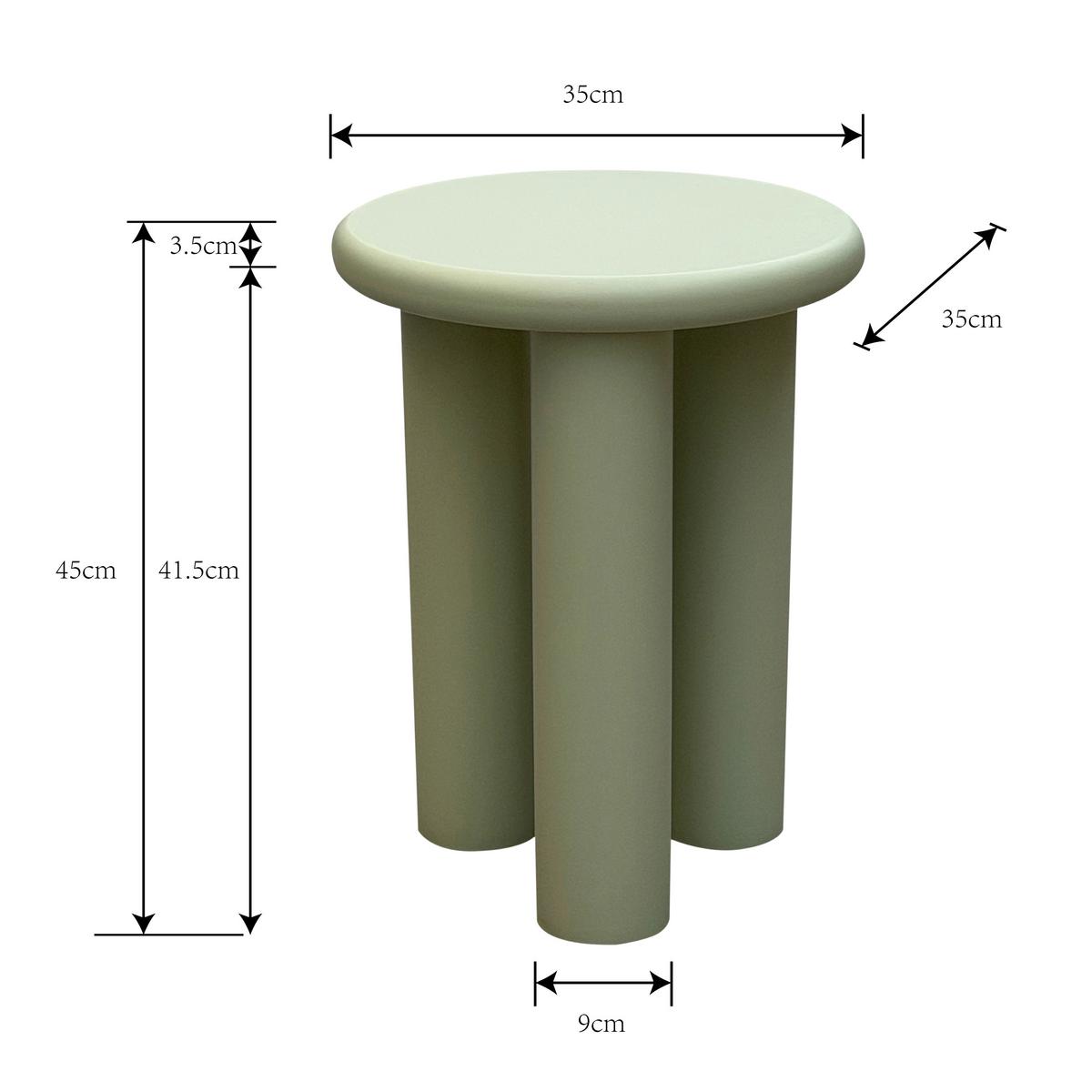 ODKLÁDACÍ STOLEK ARNE -TREND- - zelená, Moderní, kompozitní dřevo (35/35/45cm) - Mömax