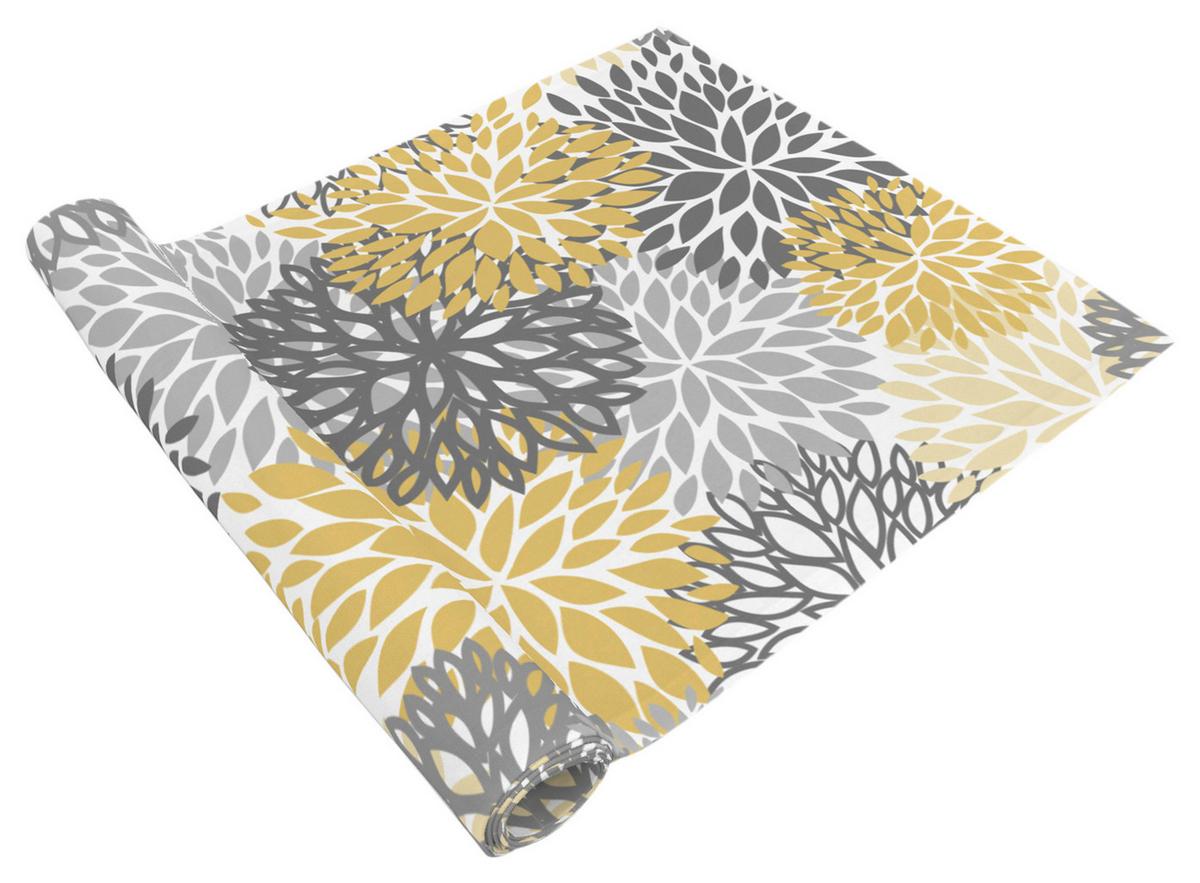 Asztali Futó Kb. 40/150cm - sárga/ezüstszínű, Modern, textil (40/150cm) - Luca Bessoni