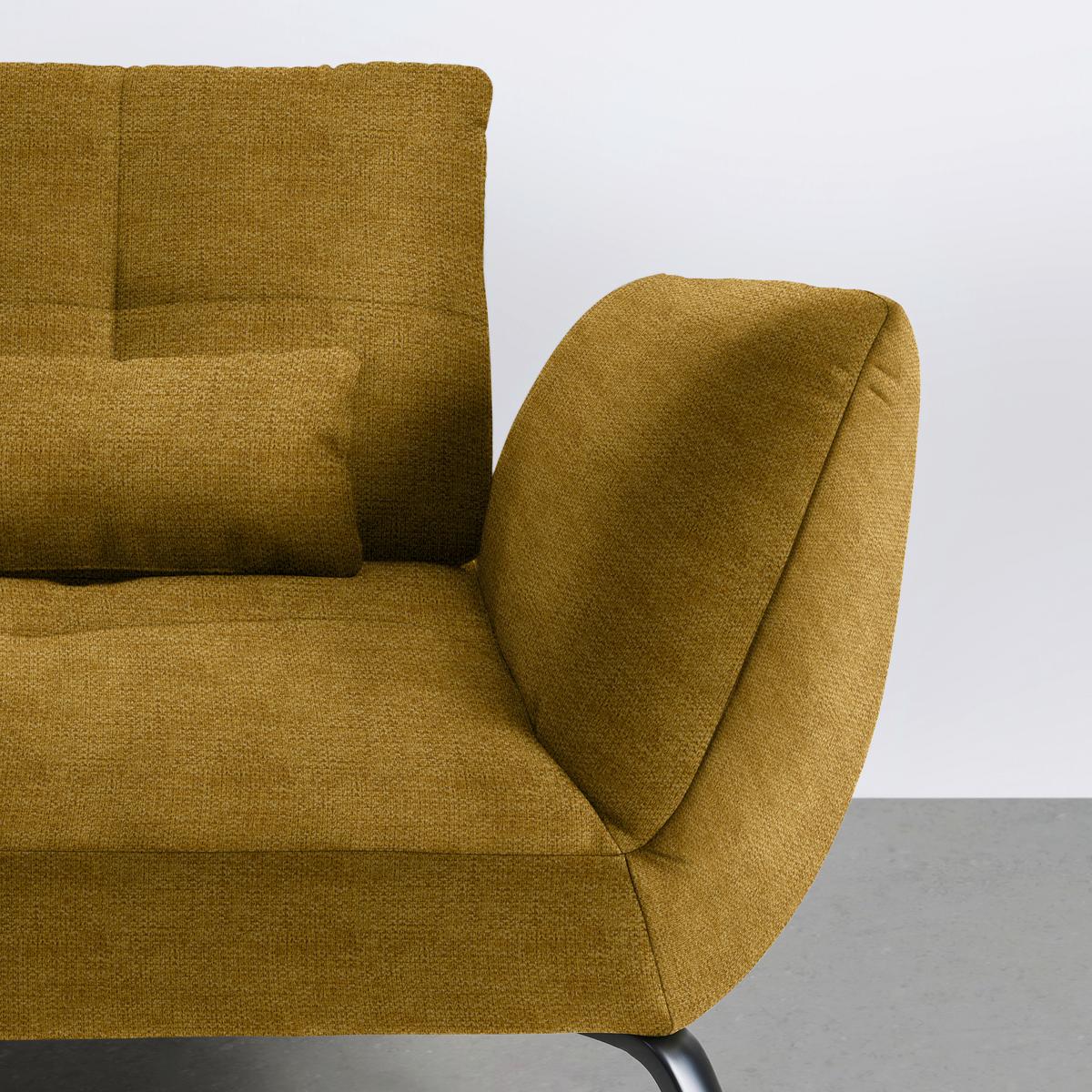 Rohová sedačka TRENDY, ľavá, horčicovožltá - horčicovožltá/čierna, Modern, kov/kompozitné drevo (250/93/310cm) - Premium Living