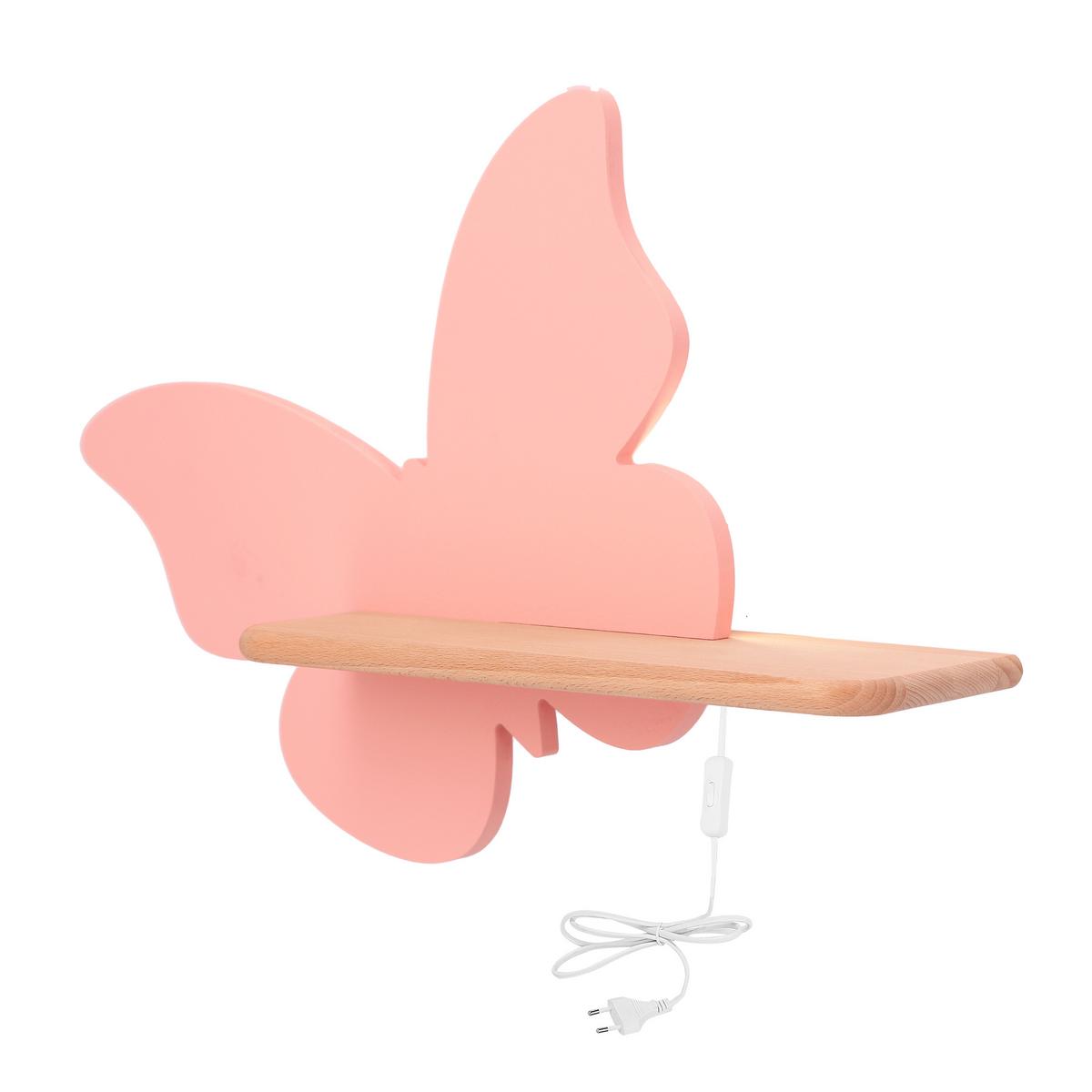 Kinderwandleuchte 21-85177 Butterfly - Pink, Basics, Holz/Holzwerkstoff (40/12/29.5cm)