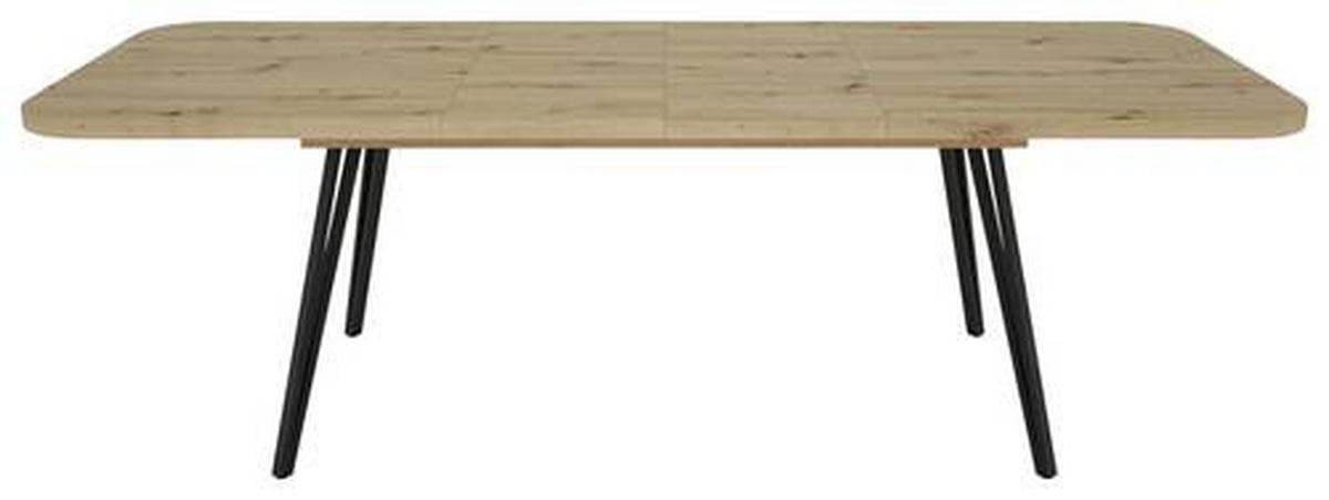 Esstisch Life Eiche Artisan/schwarz B: 76 Cm - Schwarz/Eiche Artisan, LIFESTYLE, Holzwerkstoff/Metall (160/90/76cm) - MID.YOU