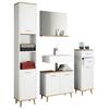 Bademöbel-Set 4-Tlg. Landos B: 144 cm Weiß/Eiche Dekor - Honigeiche/Weiß, MODERN, Holzwerkstoff (124cm) - MID.YOU