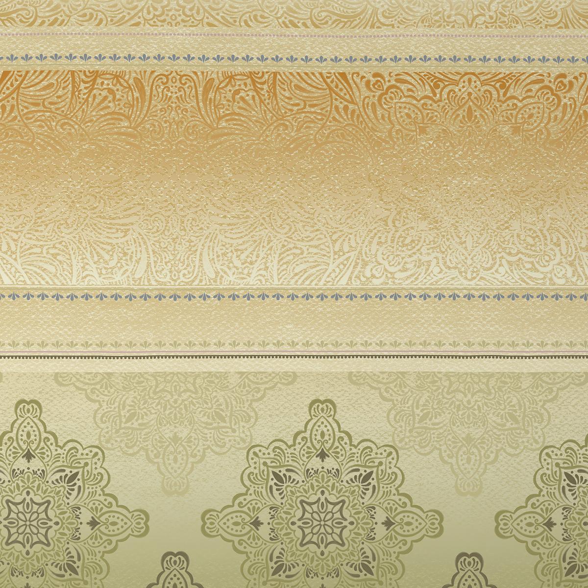 Bettwäsche Sigrid - Senfgelb/Olivgrün, ROMANTIK / LANDHAUS, Textil - James Wood
