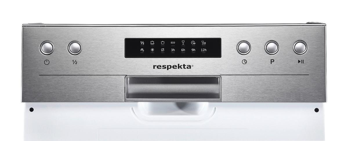 Geschirrspüler Respekta Katha - Weiß/Grau, Trend, Kunststoff/Metall (44/81,5/57cm) - Respekta