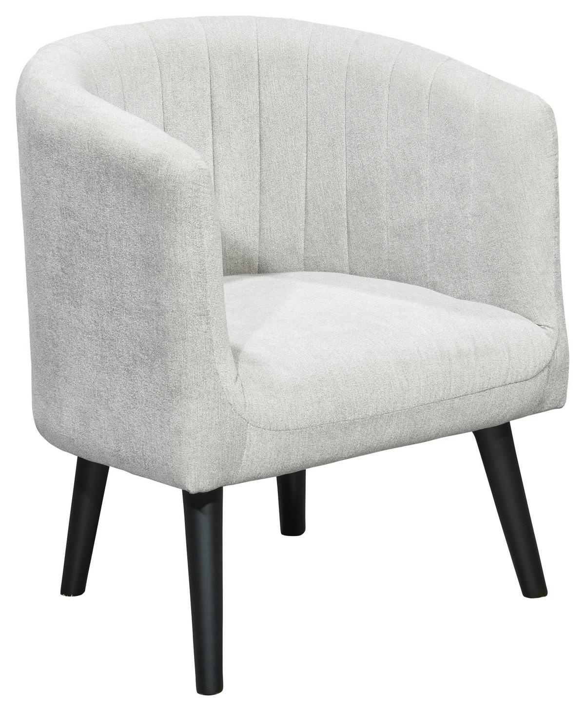 Polstersessel Mit Armlehnen Paul Velours Hellgrau - Hellgrau/Schwarz, Basics, Textil (61/82/58cm) - Livetastic